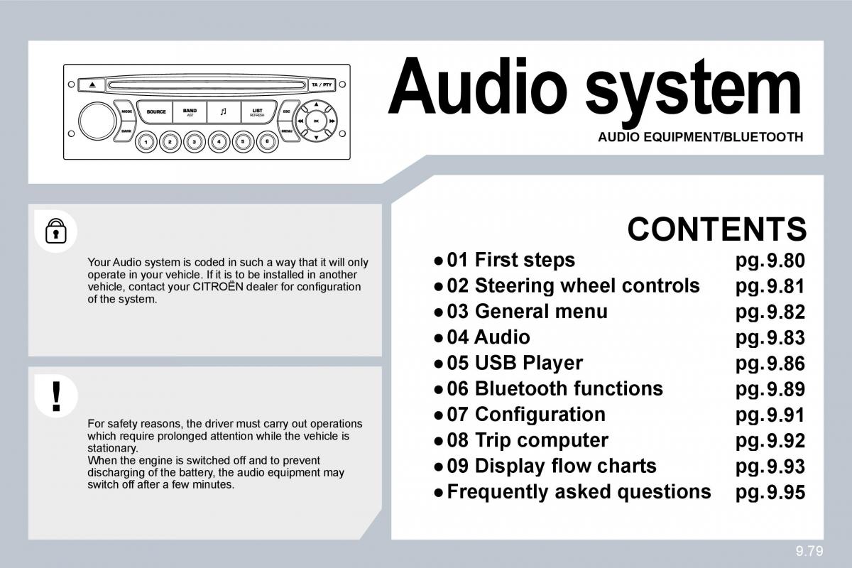 Citroen C8 owners manual / page 218