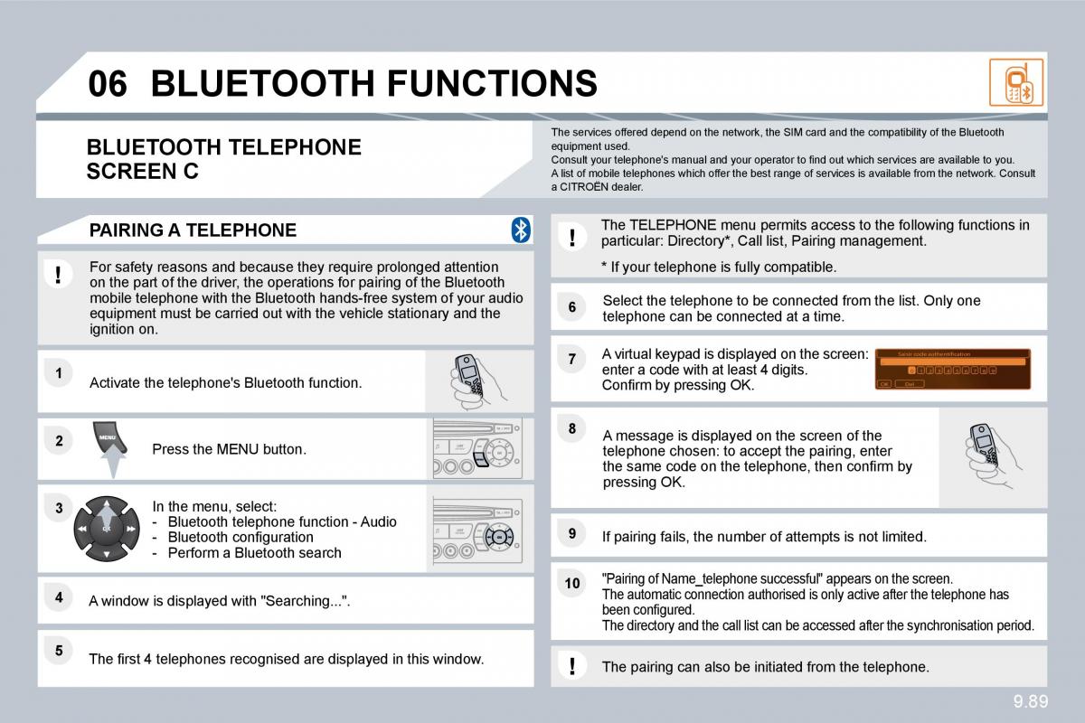 Citroen C8 owners manual / page 228