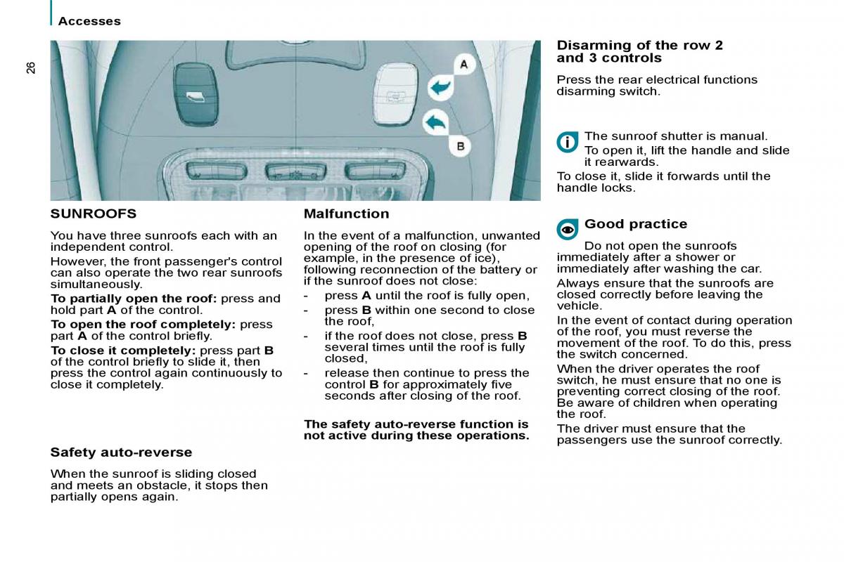 Citroen C8 owners manual / page 23