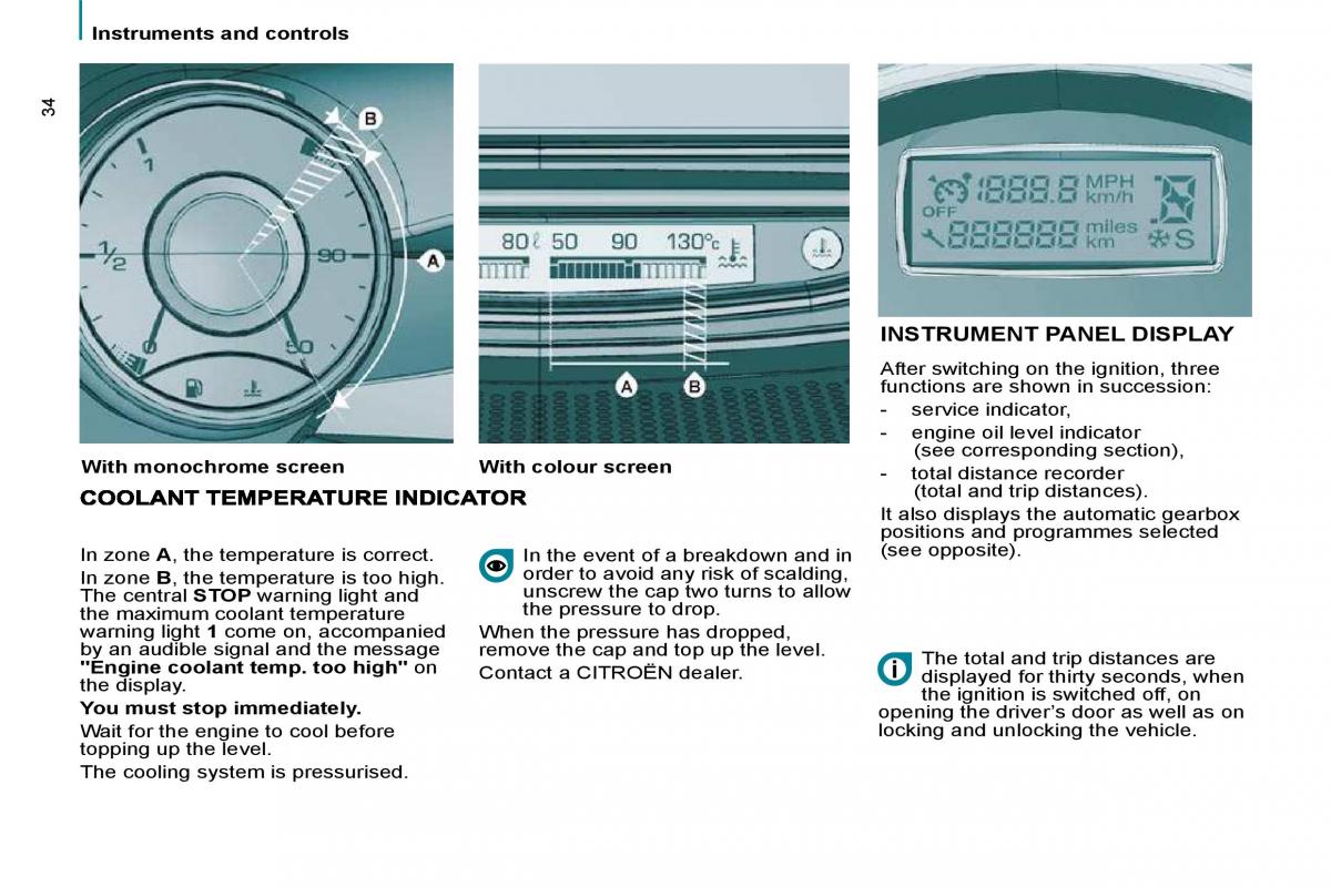 Citroen C8 owners manual / page 32