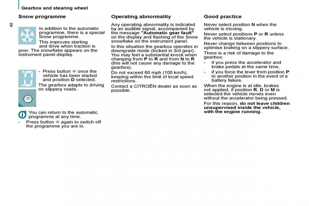 Citroen C8 owners manual / page 38