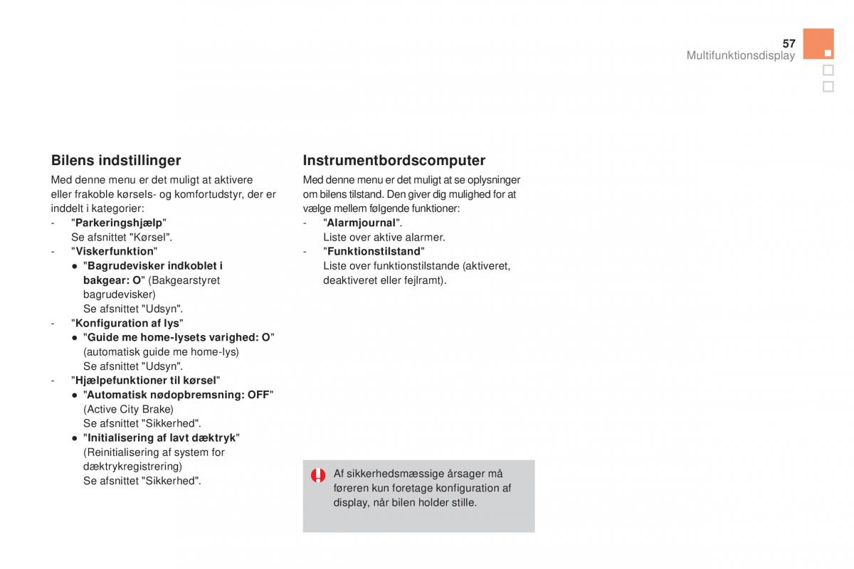 Citroen DS3 Bilens instruktionsbog / page 59