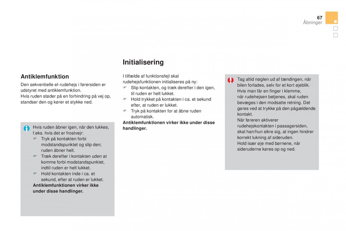 Citroen DS3 Bilens instruktionsbog / page 69