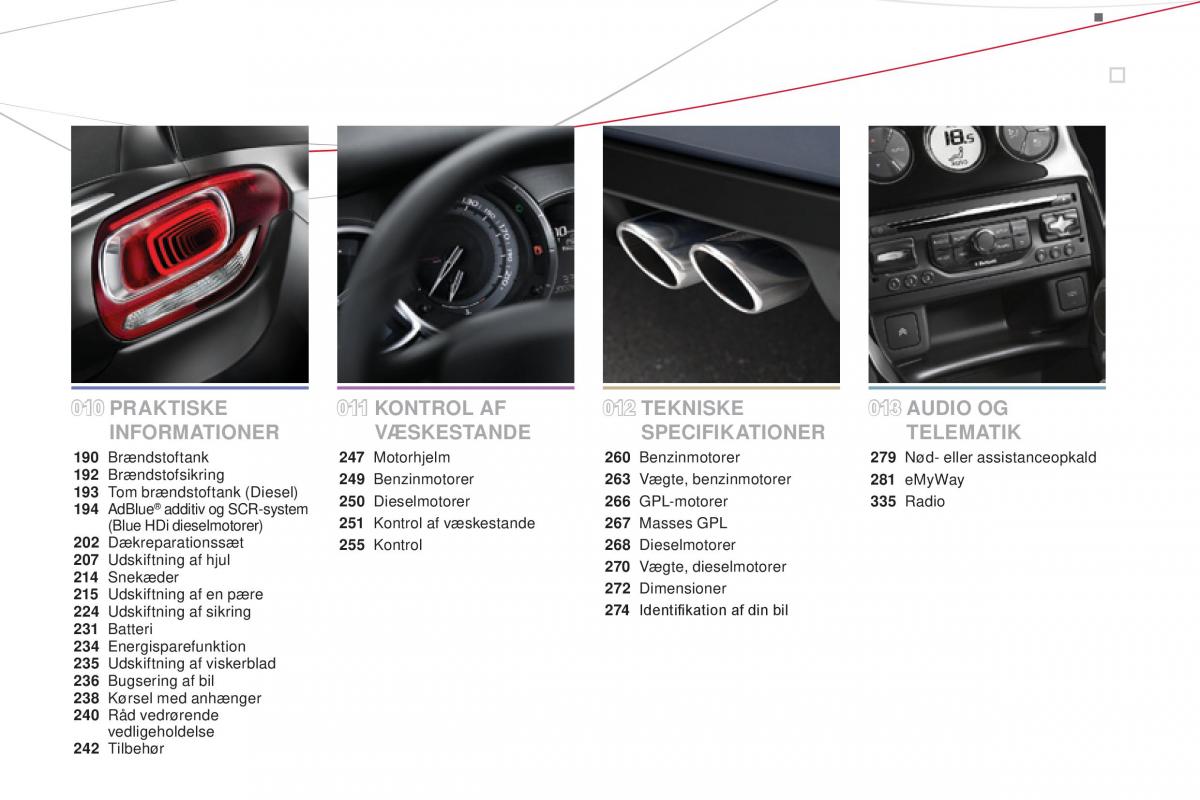 Citroen DS3 Bilens instruktionsbog / page 7