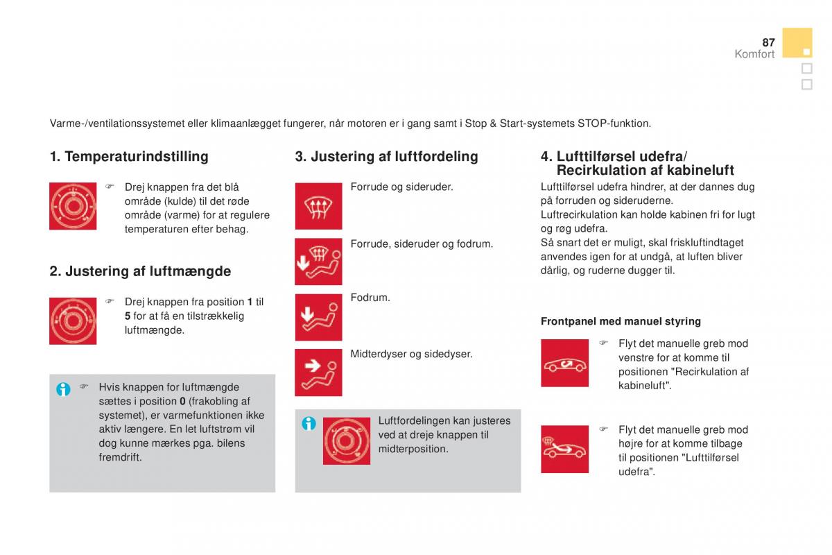 Citroen DS3 Bilens instruktionsbog / page 89