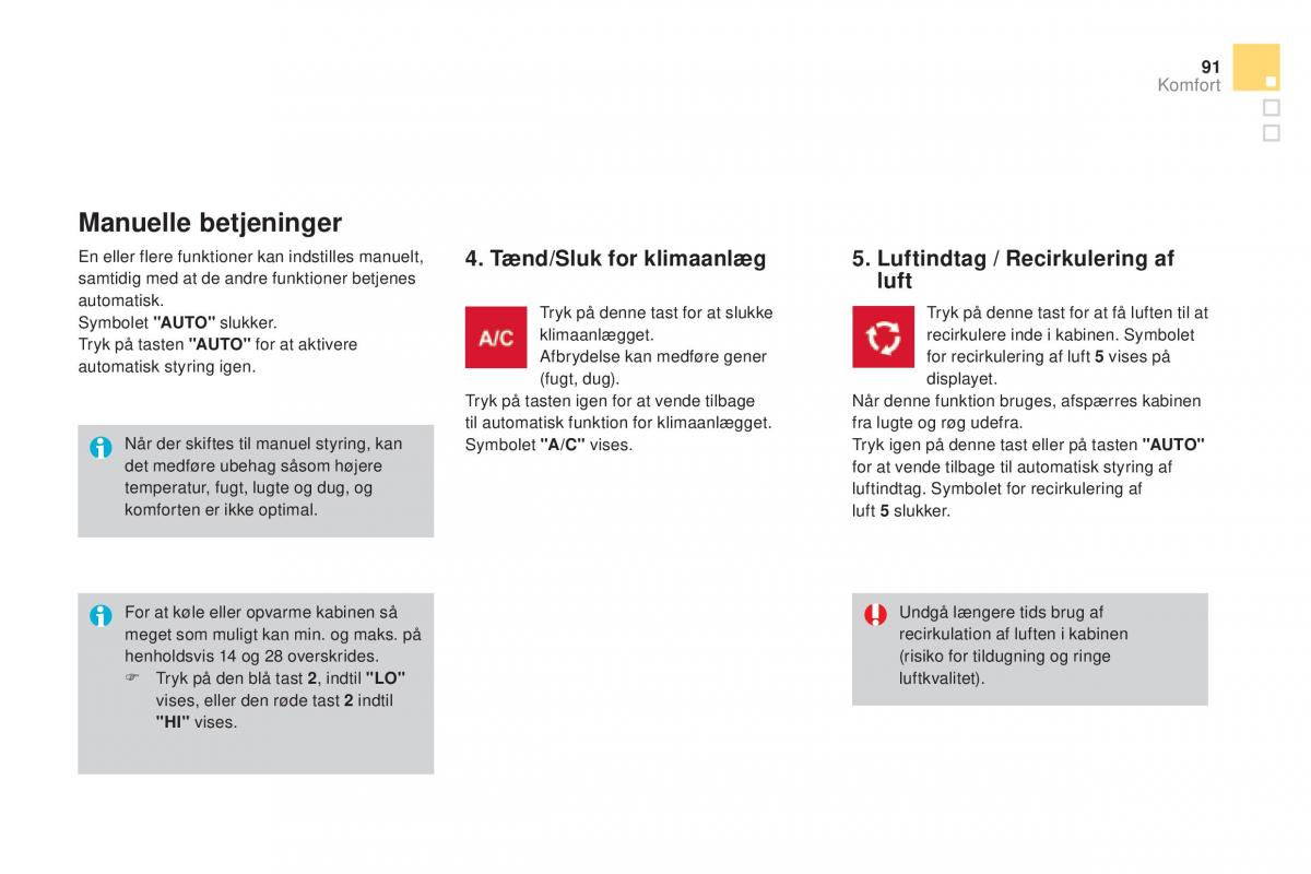 Citroen DS3 Bilens instruktionsbog / page 93