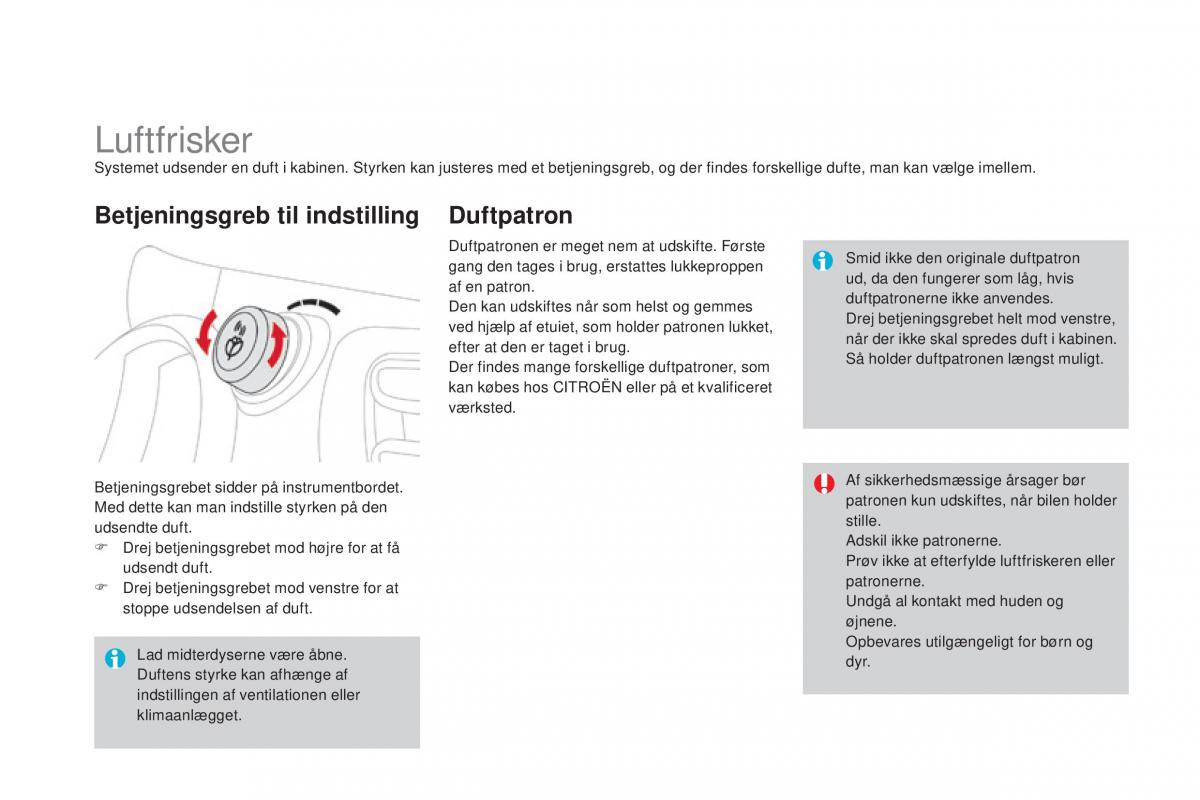 Citroen DS3 Bilens instruktionsbog / page 96