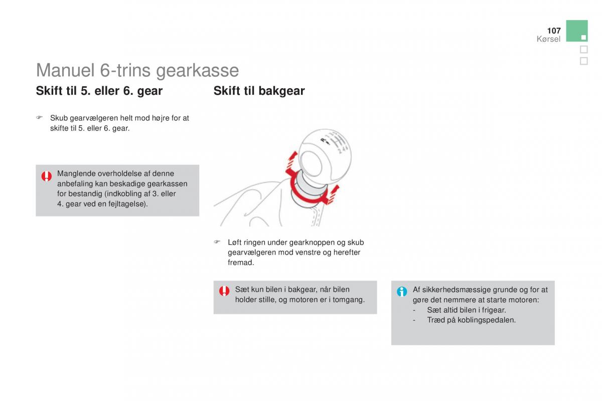 Citroen DS3 Bilens instruktionsbog / page 109