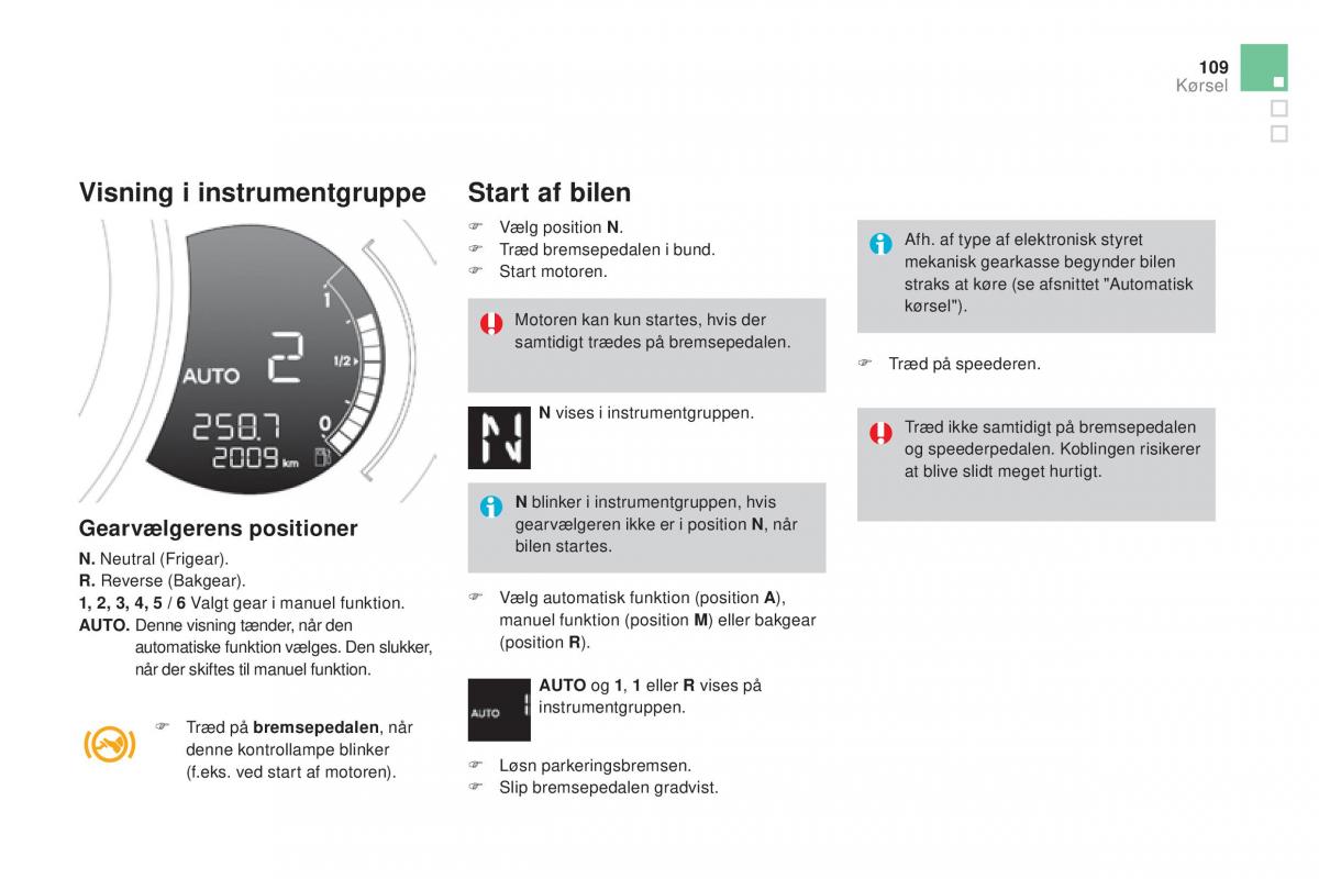 Citroen DS3 Bilens instruktionsbog / page 111