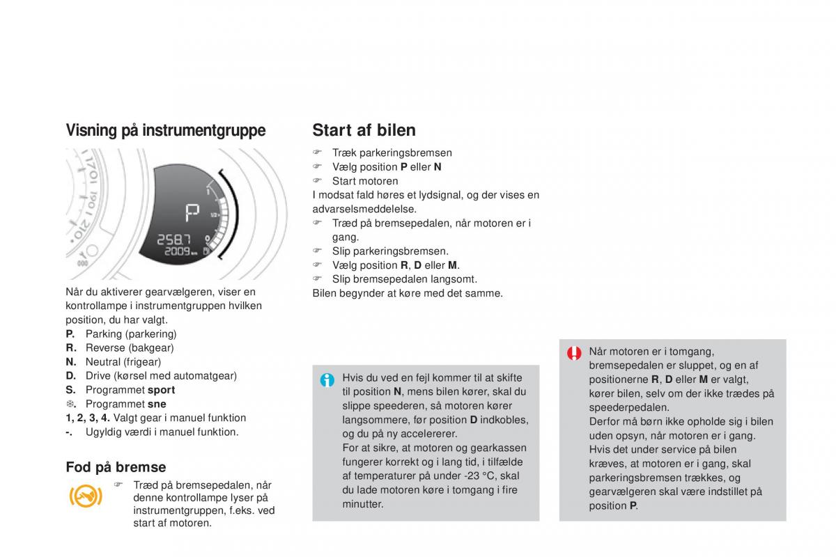 Citroen DS3 Bilens instruktionsbog / page 116