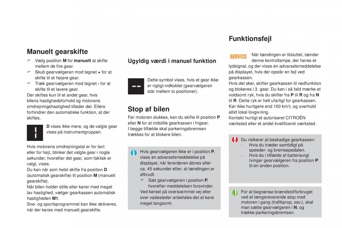 Citroen DS3 Bilens instruktionsbog / page 118