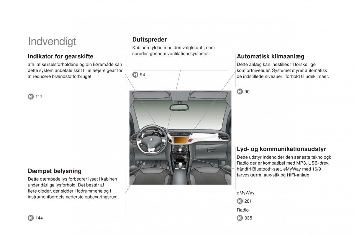 Citroen DS3 Bilens instruktionsbog / page 12