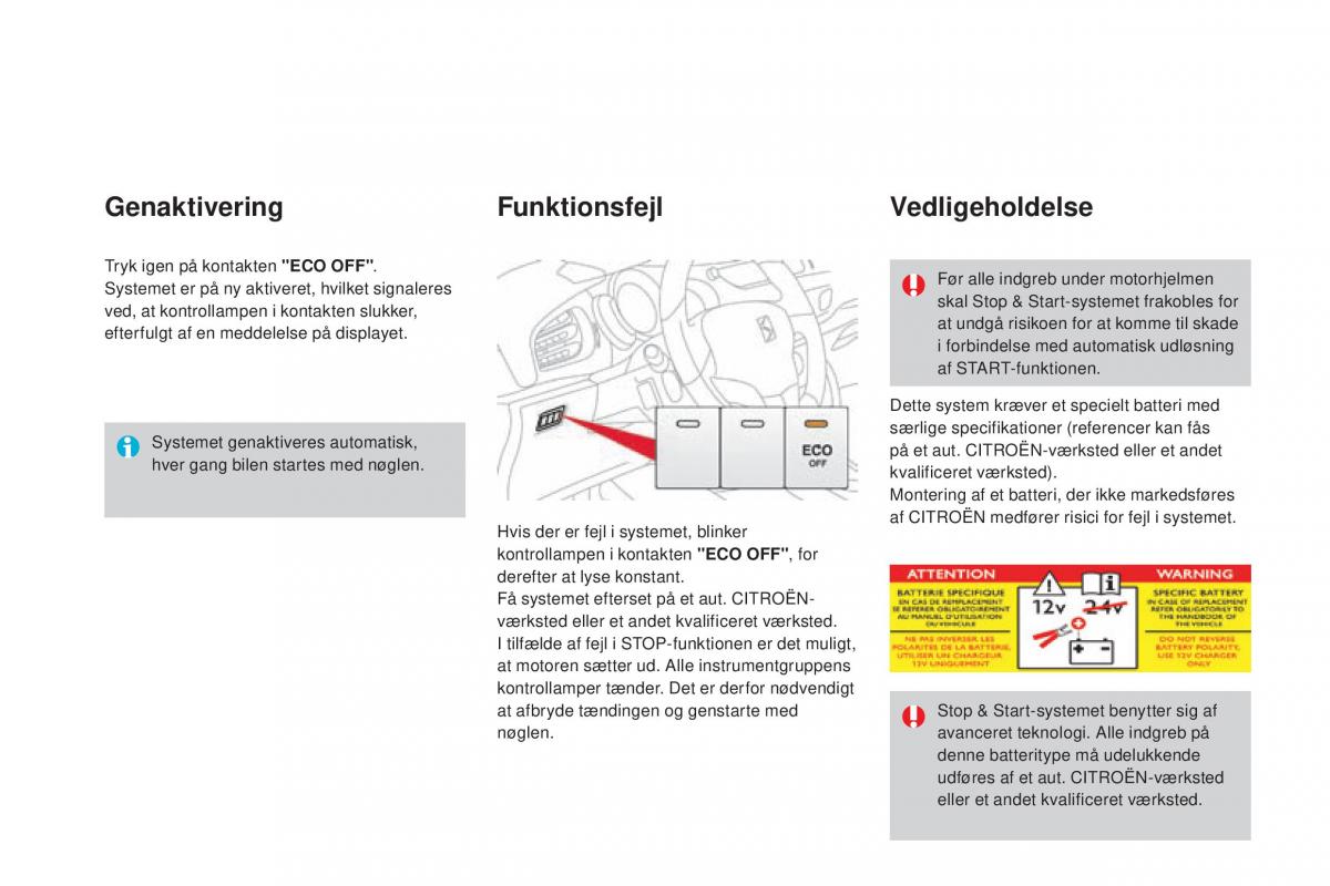 Citroen DS3 Bilens instruktionsbog / page 122