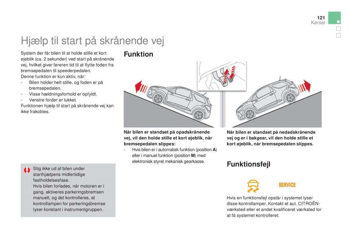 Citroen DS3 Bilens instruktionsbog / page 123