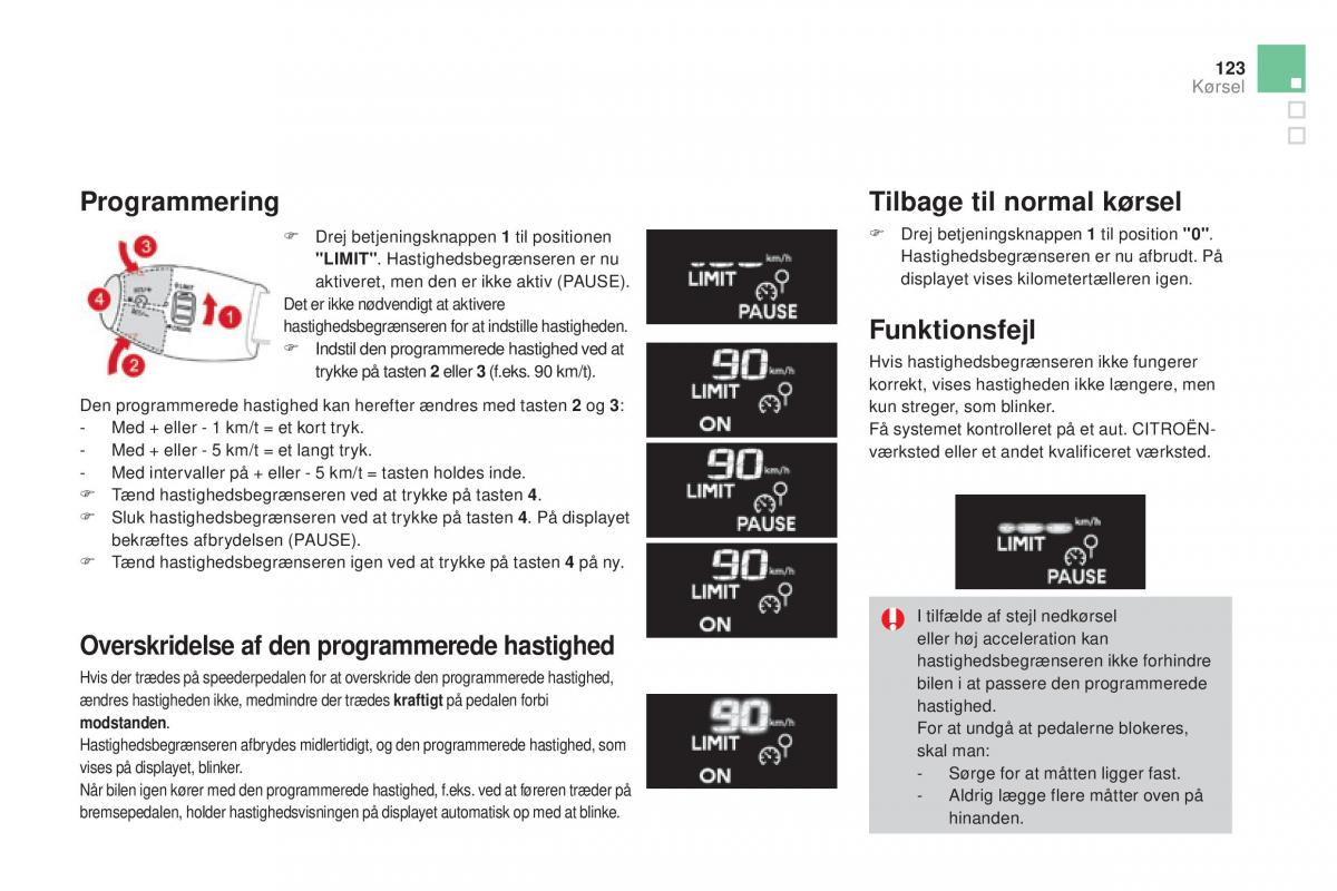 Citroen DS3 Bilens instruktionsbog / page 125