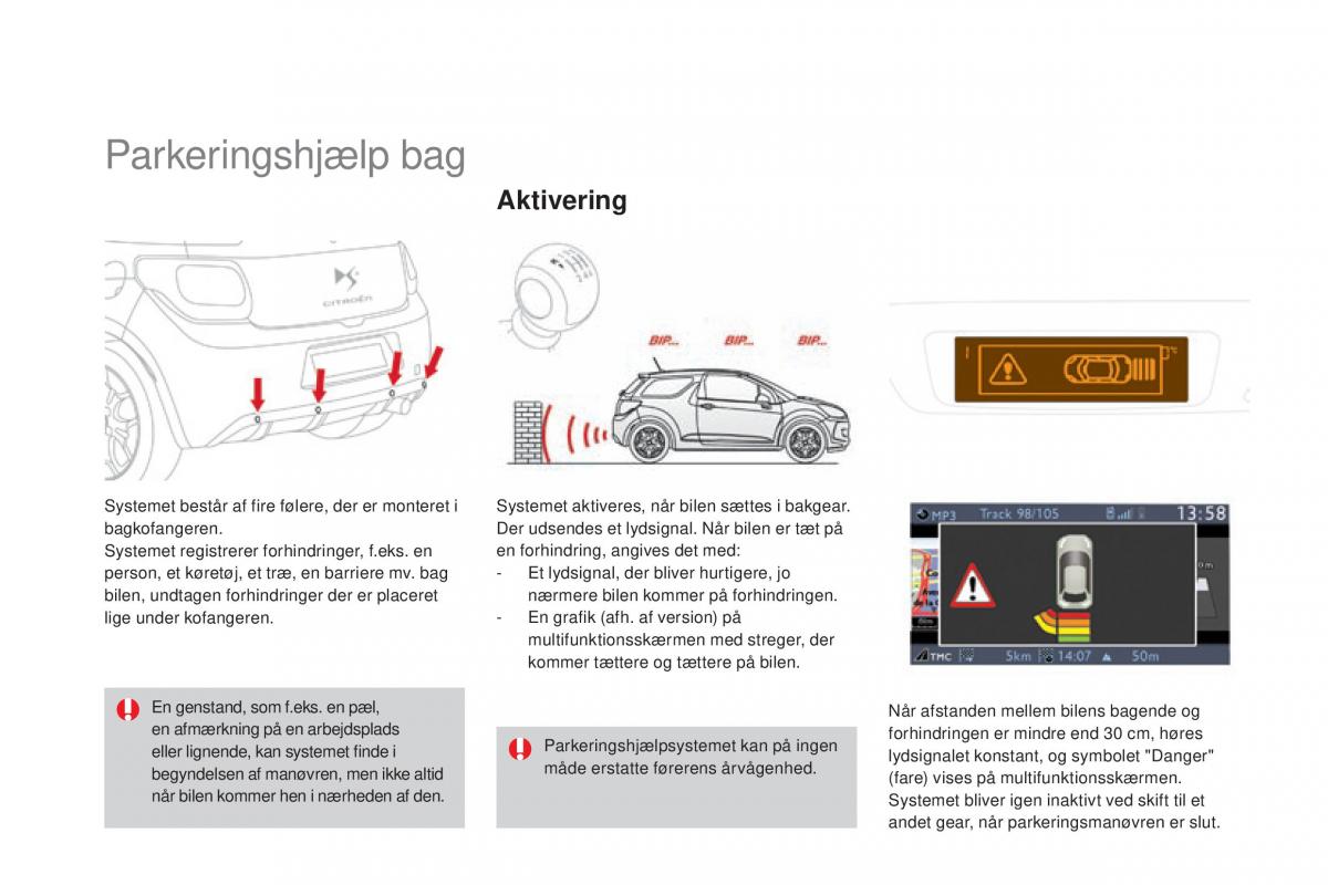 Citroen DS3 Bilens instruktionsbog / page 128