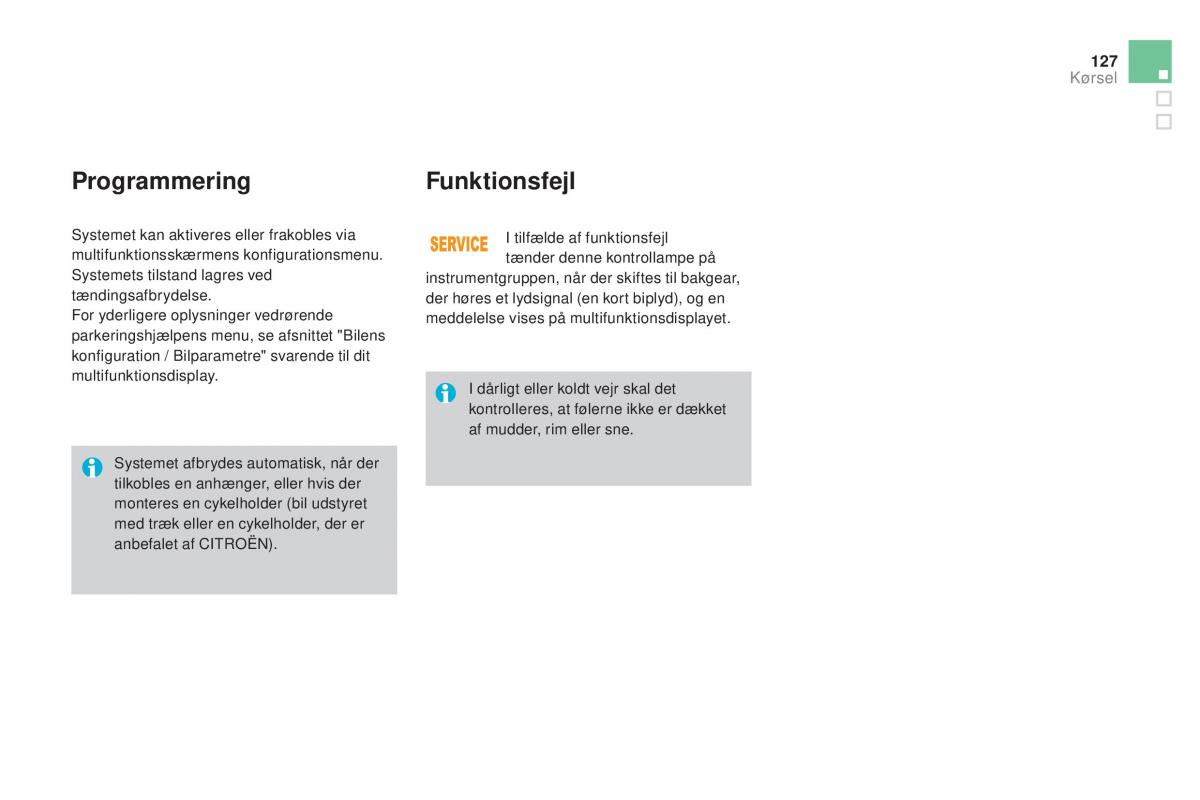 Citroen DS3 Bilens instruktionsbog / page 129