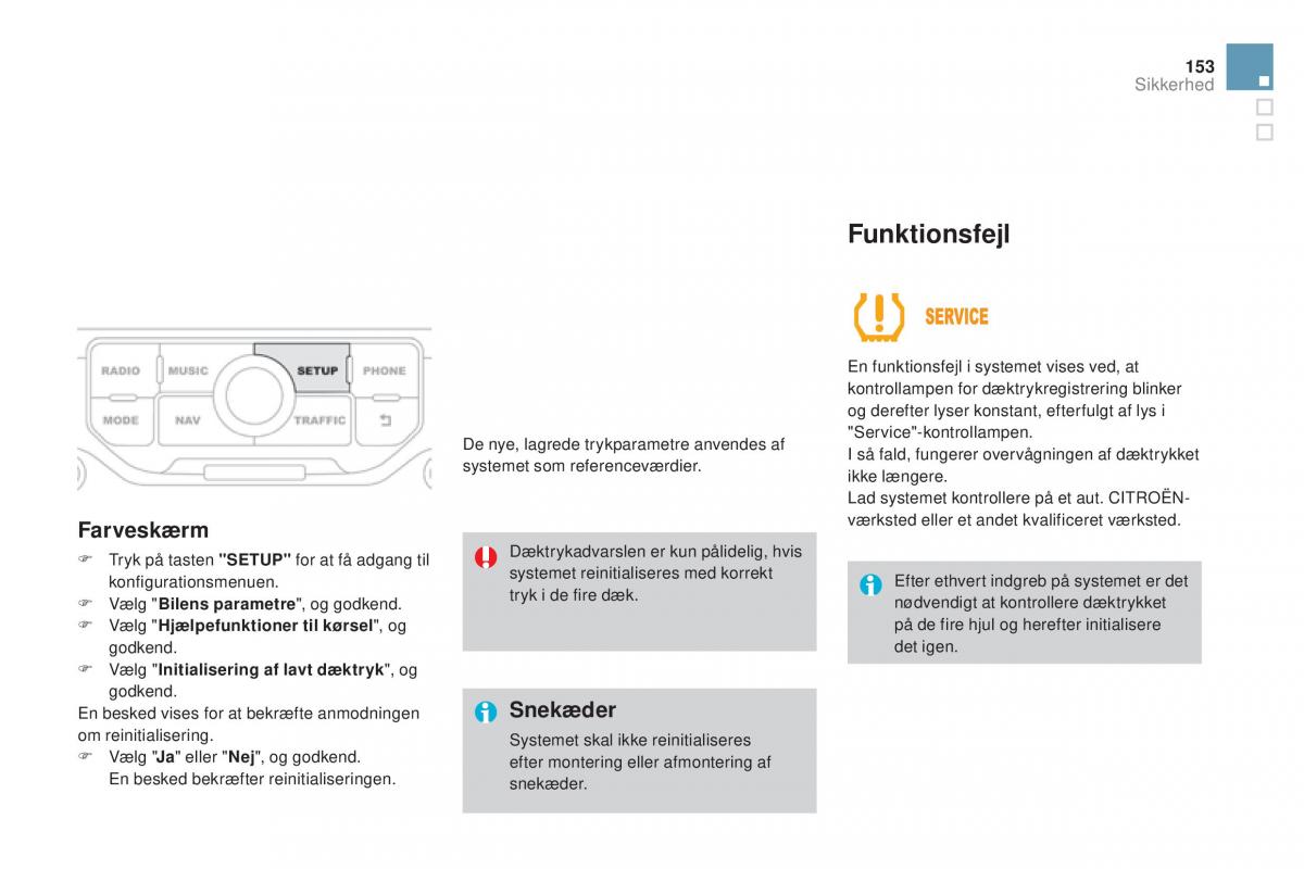 Citroen DS3 Bilens instruktionsbog / page 155