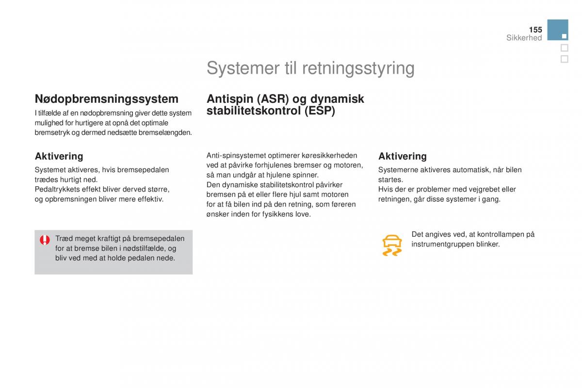 Citroen DS3 Bilens instruktionsbog / page 157
