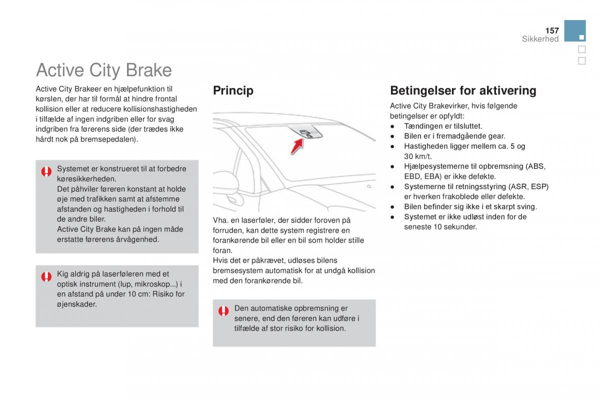 Citroen DS3 Bilens instruktionsbog / page 159