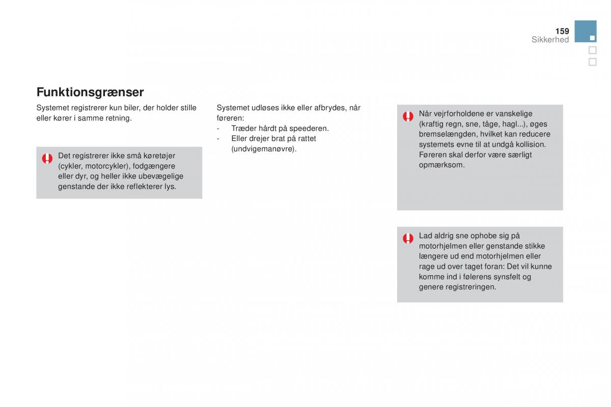 Citroen DS3 Bilens instruktionsbog / page 161