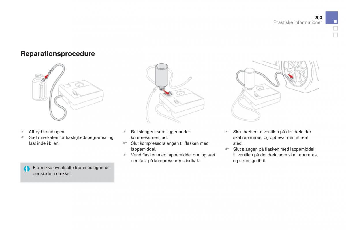 Citroen DS3 Bilens instruktionsbog / page 205