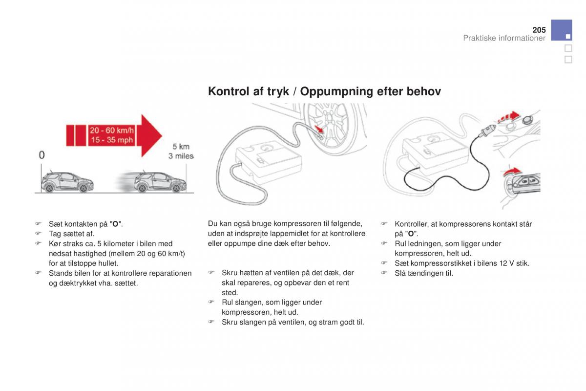 Citroen DS3 Bilens instruktionsbog / page 207