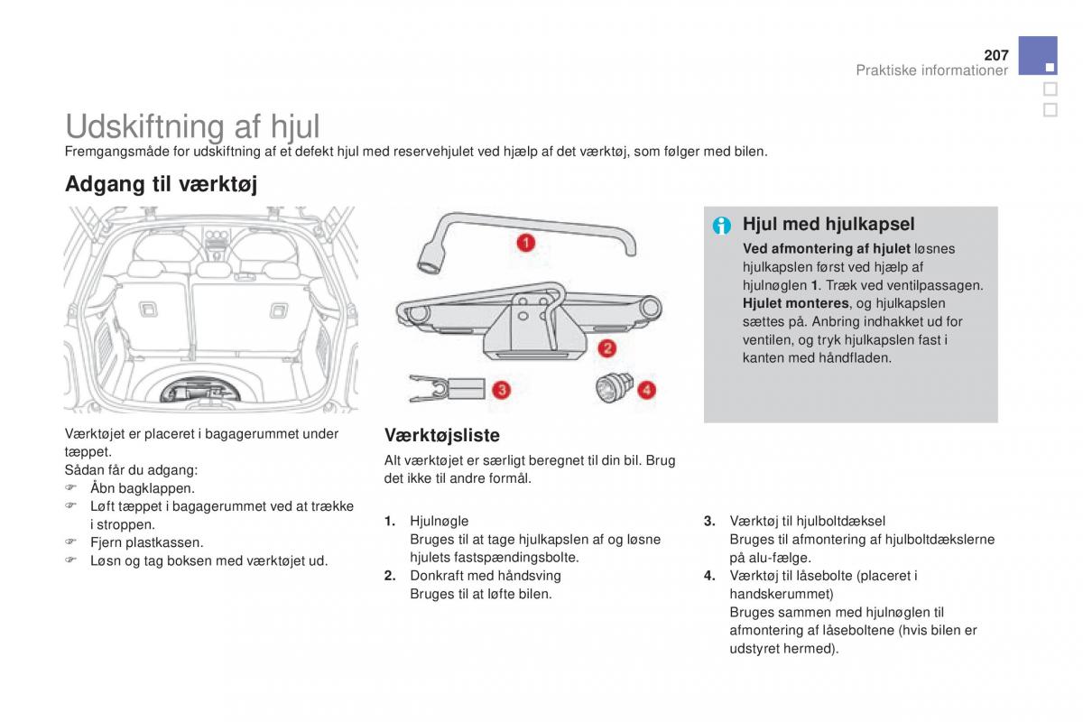 Citroen DS3 Bilens instruktionsbog / page 209