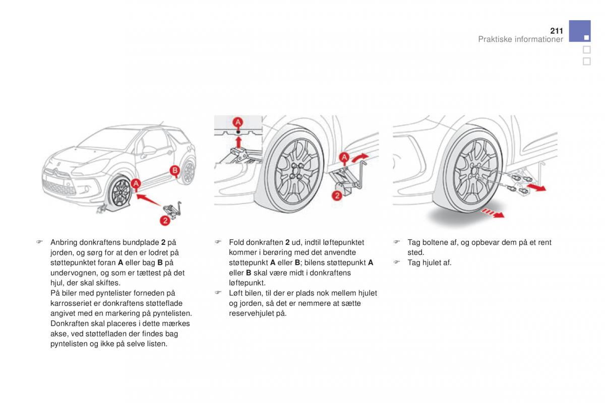 Citroen DS3 Bilens instruktionsbog / page 213