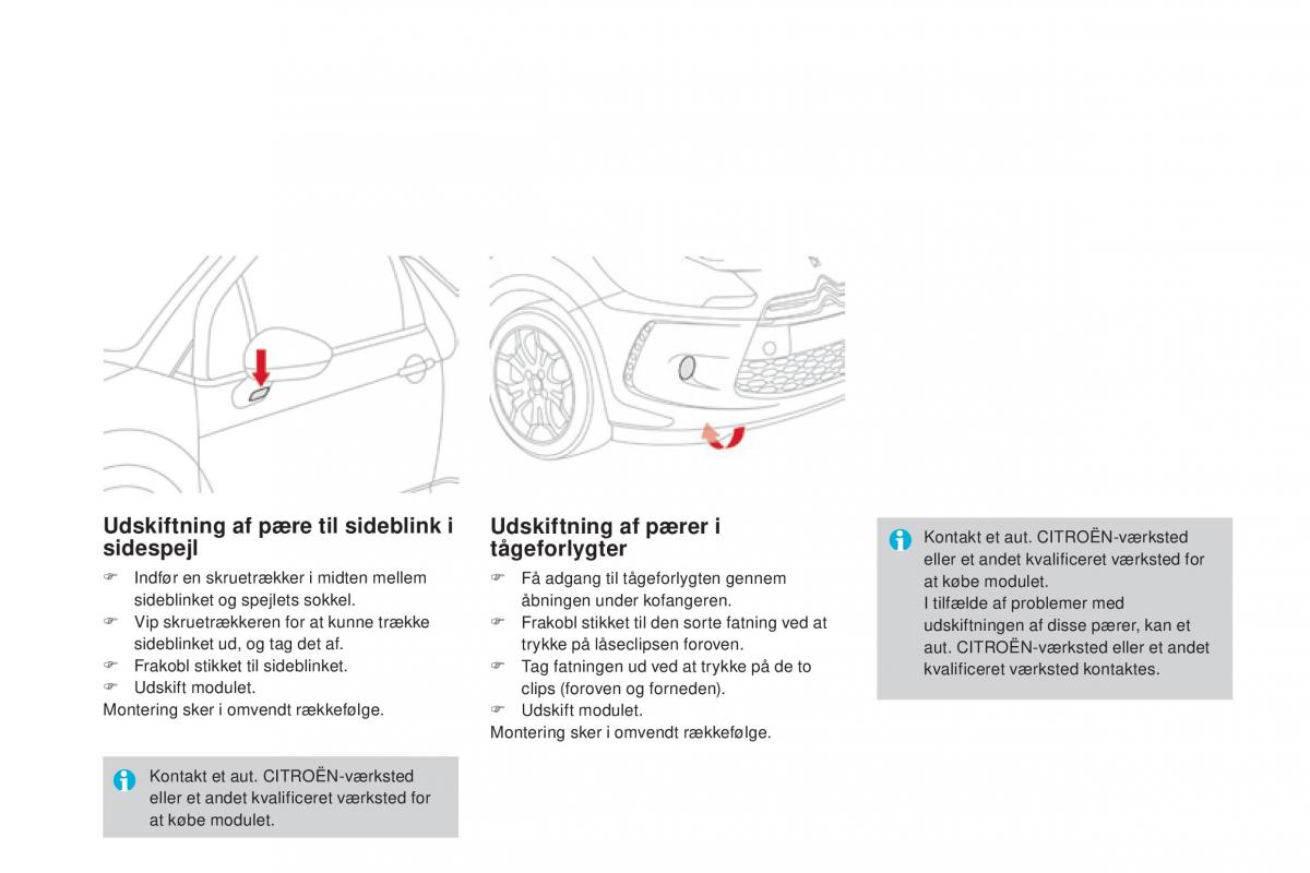 Citroen DS3 Bilens instruktionsbog / page 220