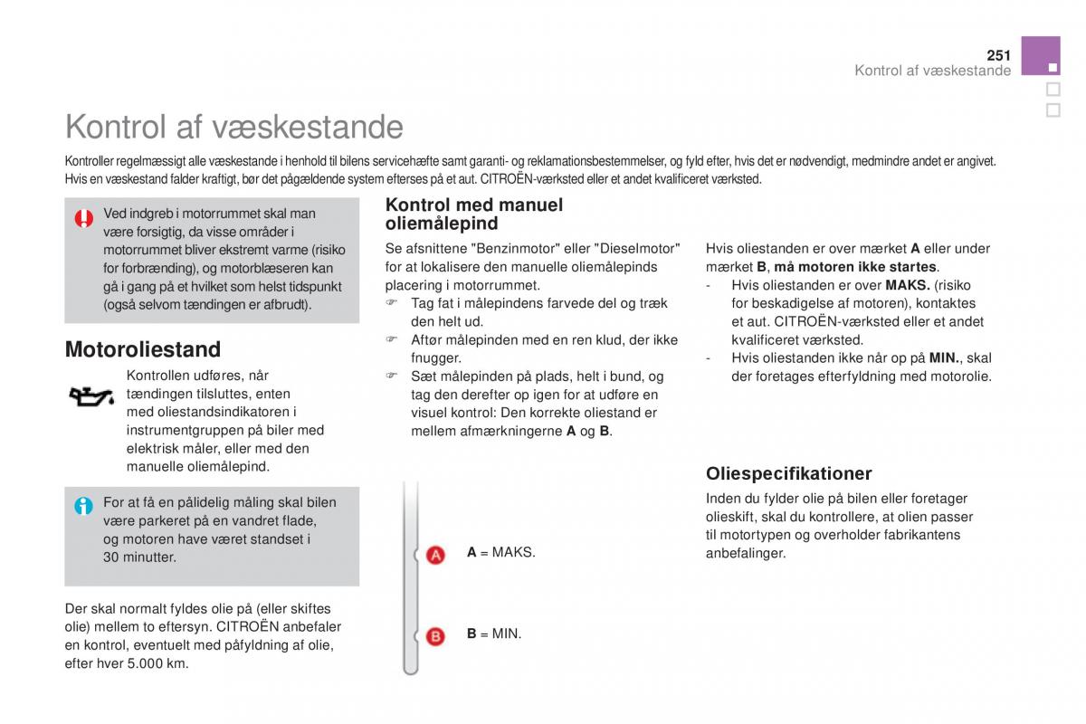 Citroen DS3 Bilens instruktionsbog / page 253