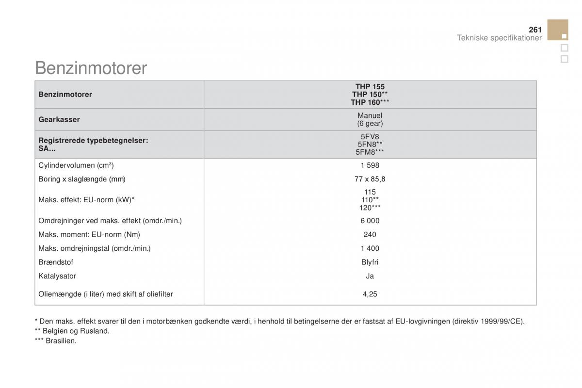 Citroen DS3 Bilens instruktionsbog / page 263