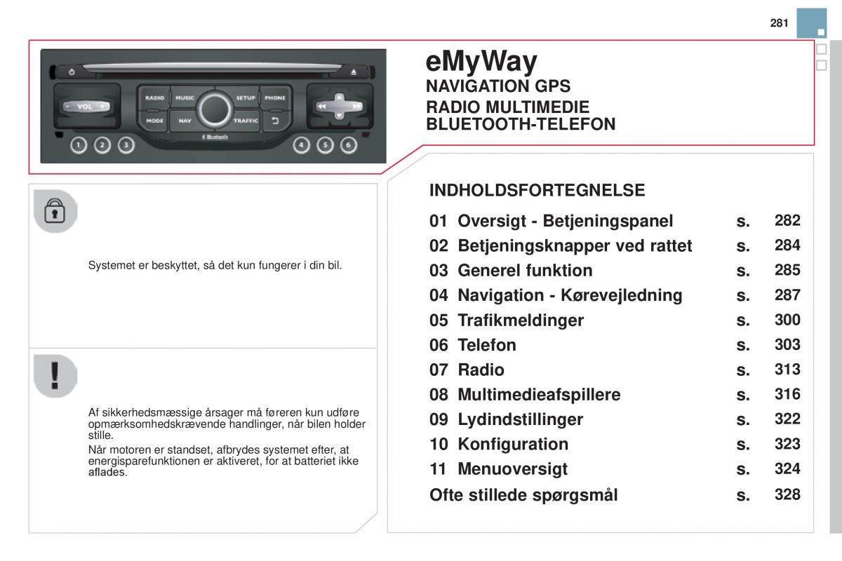 Citroen DS3 Bilens instruktionsbog / page 283