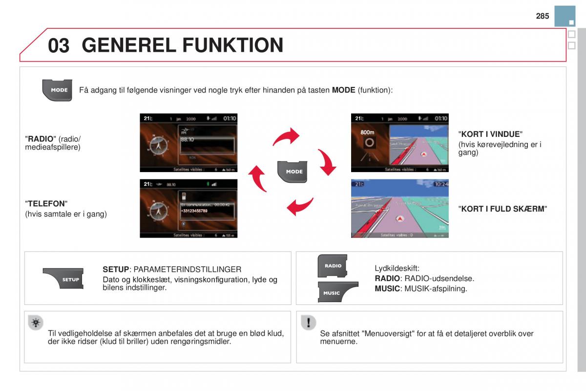 Citroen DS3 Bilens instruktionsbog / page 287