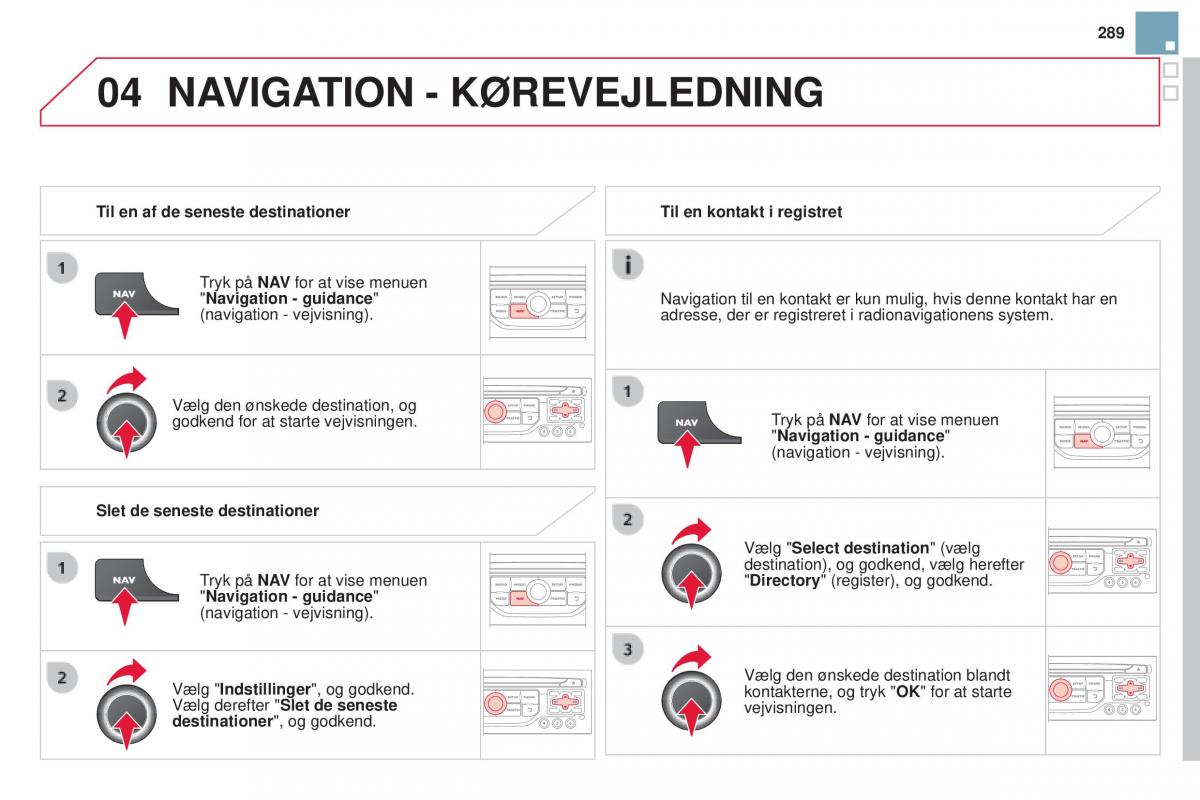 Citroen DS3 Bilens instruktionsbog / page 291