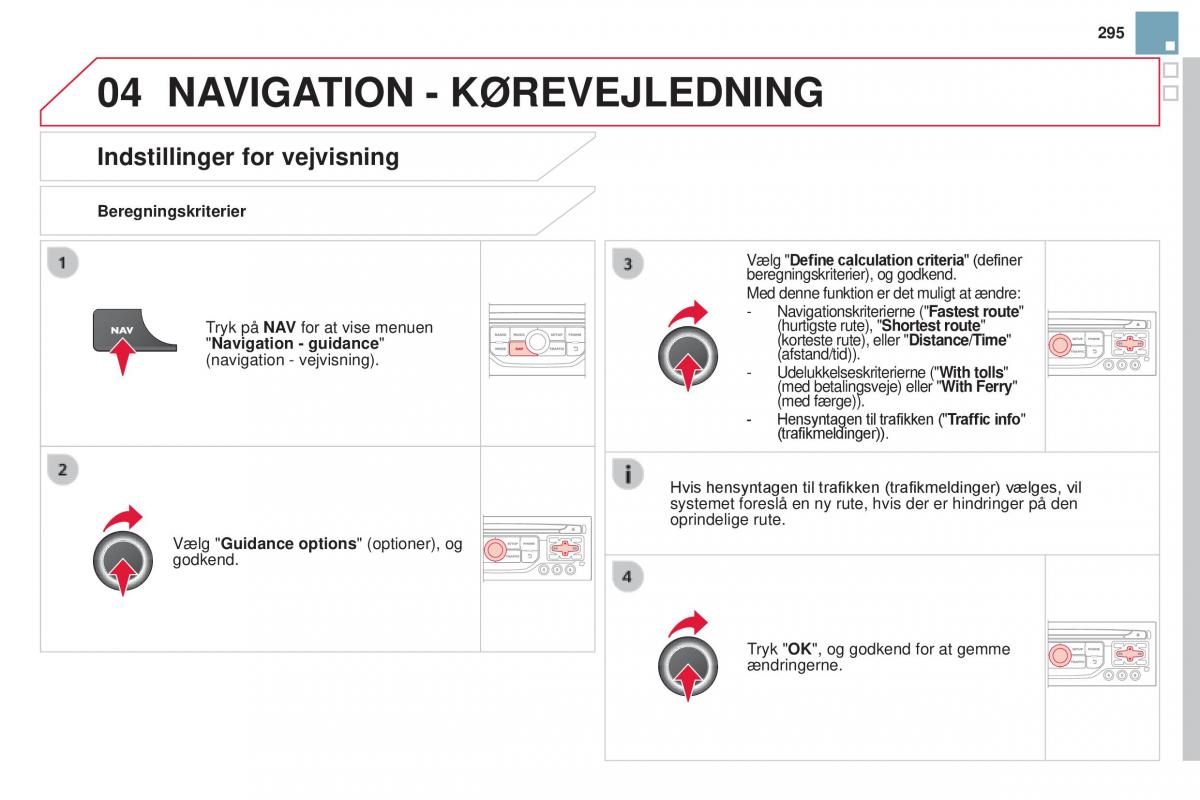 Citroen DS3 Bilens instruktionsbog / page 297