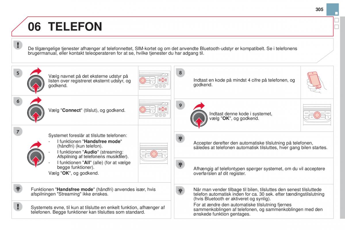 Citroen DS3 Bilens instruktionsbog / page 307