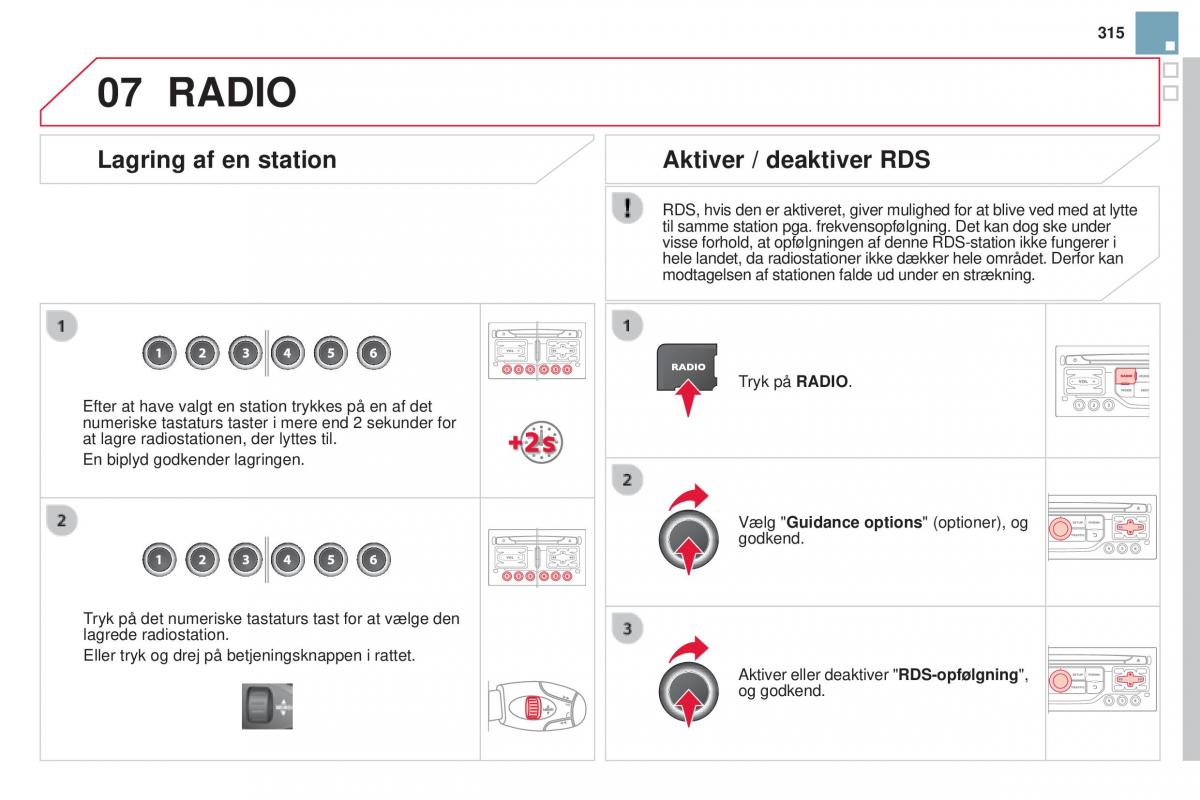 Citroen DS3 Bilens instruktionsbog / page 317