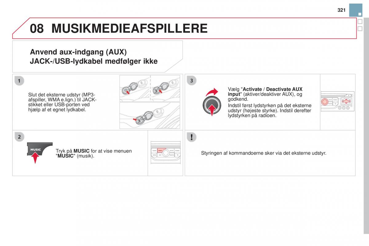 Citroen DS3 Bilens instruktionsbog / page 323