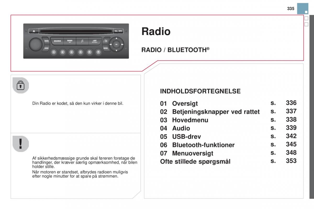 Citroen DS3 Bilens instruktionsbog / page 337