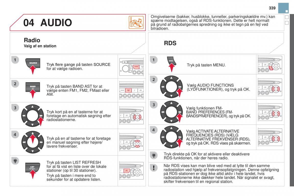 Citroen DS3 Bilens instruktionsbog / page 341