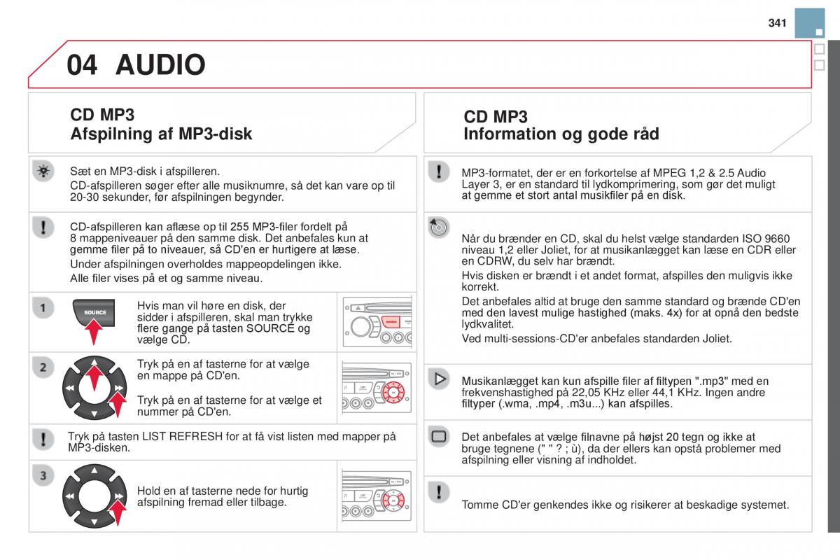 Citroen DS3 Bilens instruktionsbog / page 343