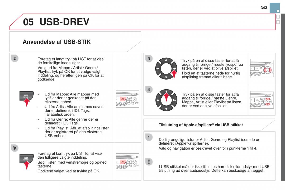 Citroen DS3 Bilens instruktionsbog / page 345