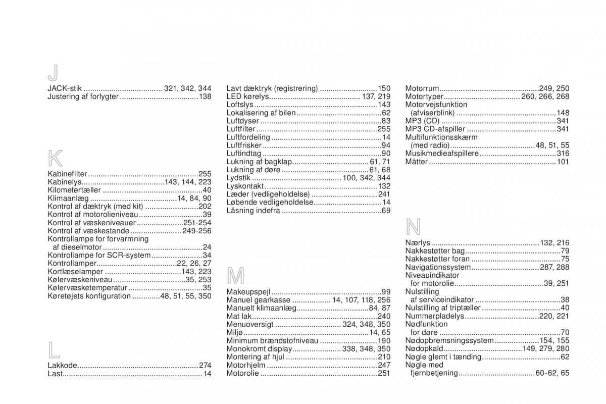 Citroen DS3 Bilens instruktionsbog / page 366