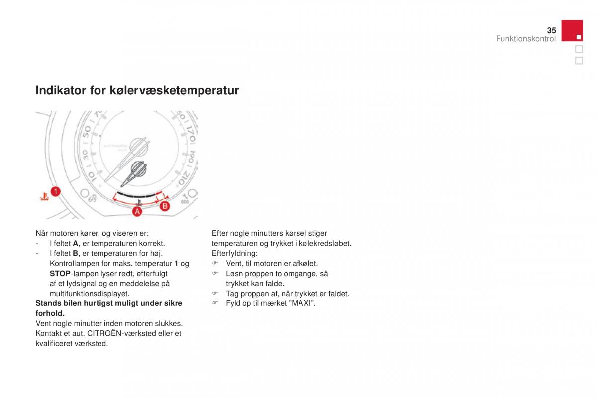 Citroen DS3 Bilens instruktionsbog / page 37