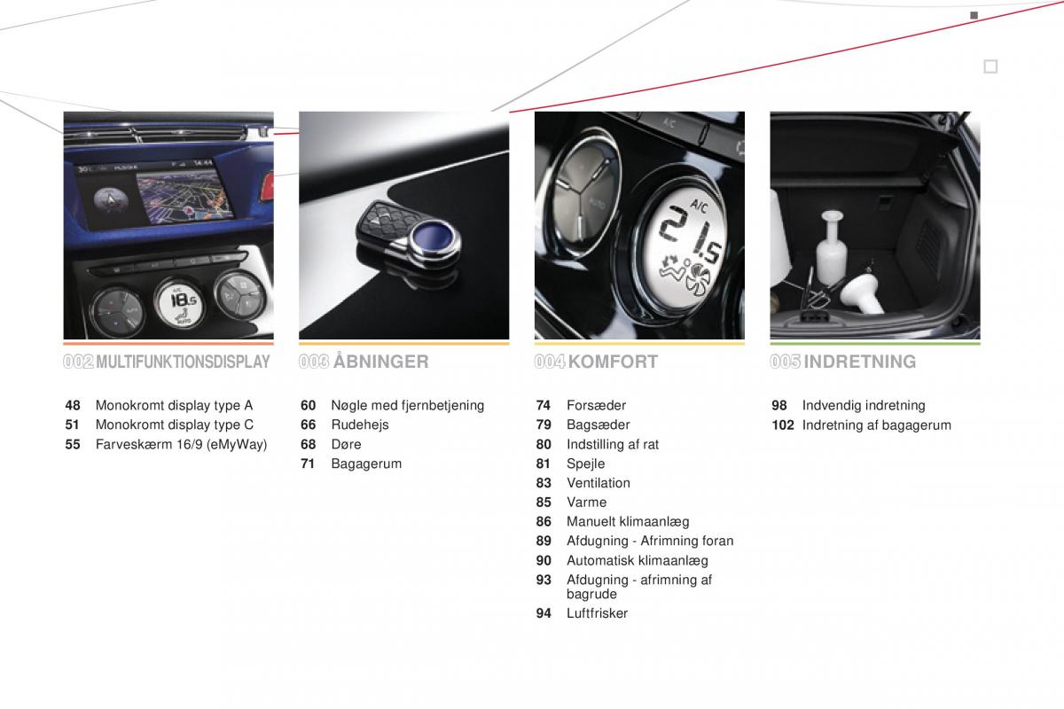 Citroen DS3 Bilens instruktionsbog / page 5