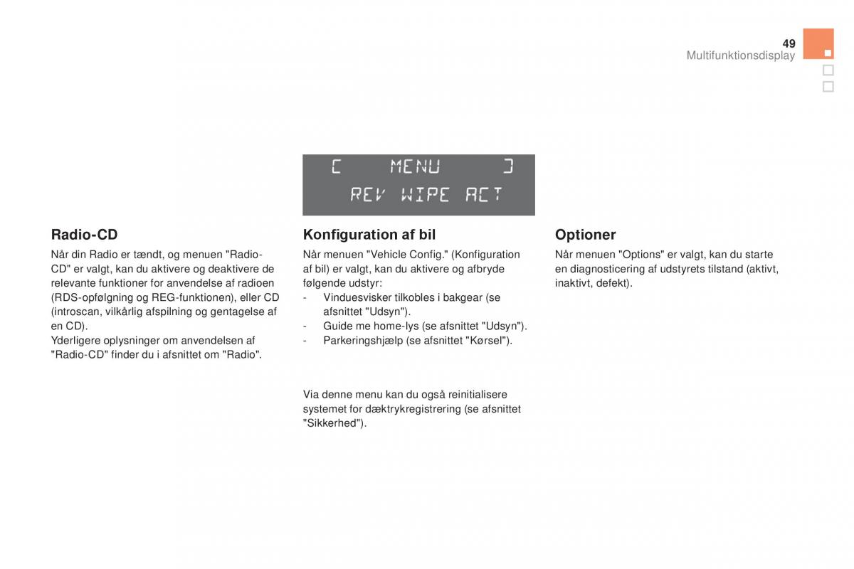 Citroen DS3 Bilens instruktionsbog / page 51