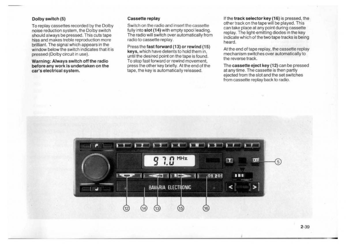 BMW 7 E23 owners manual / page 55