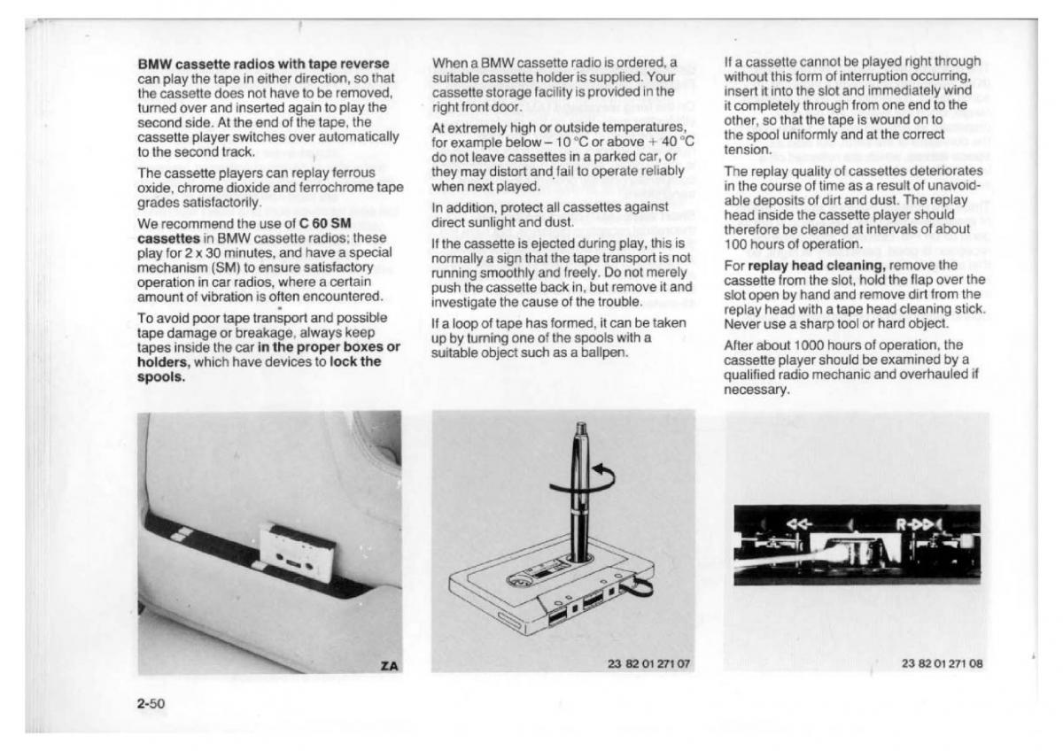 BMW 7 E23 owners manual / page 58