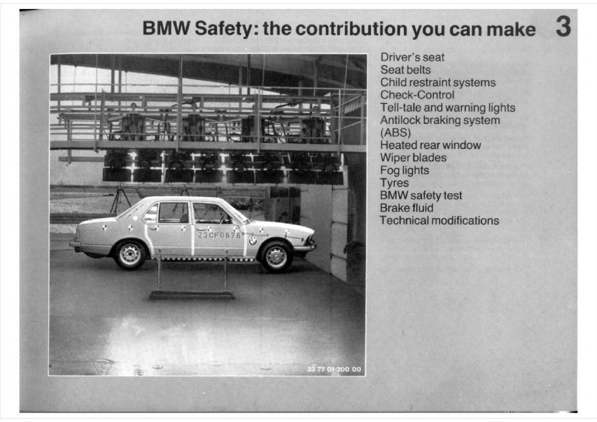 BMW 7 E23 owners manual / page 61